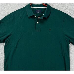 Hackett Shirt Adult XL Green Slim Fit Polo Short Sleeve Casual Cotton Rugby Mens